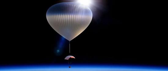 太空载人气球飞行示意图