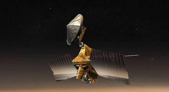火星勘测轨道探测器对火星表面进行的详细观测。
