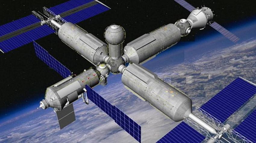 俄罗斯计划建造自己的空间站。此为新空间站想象图。